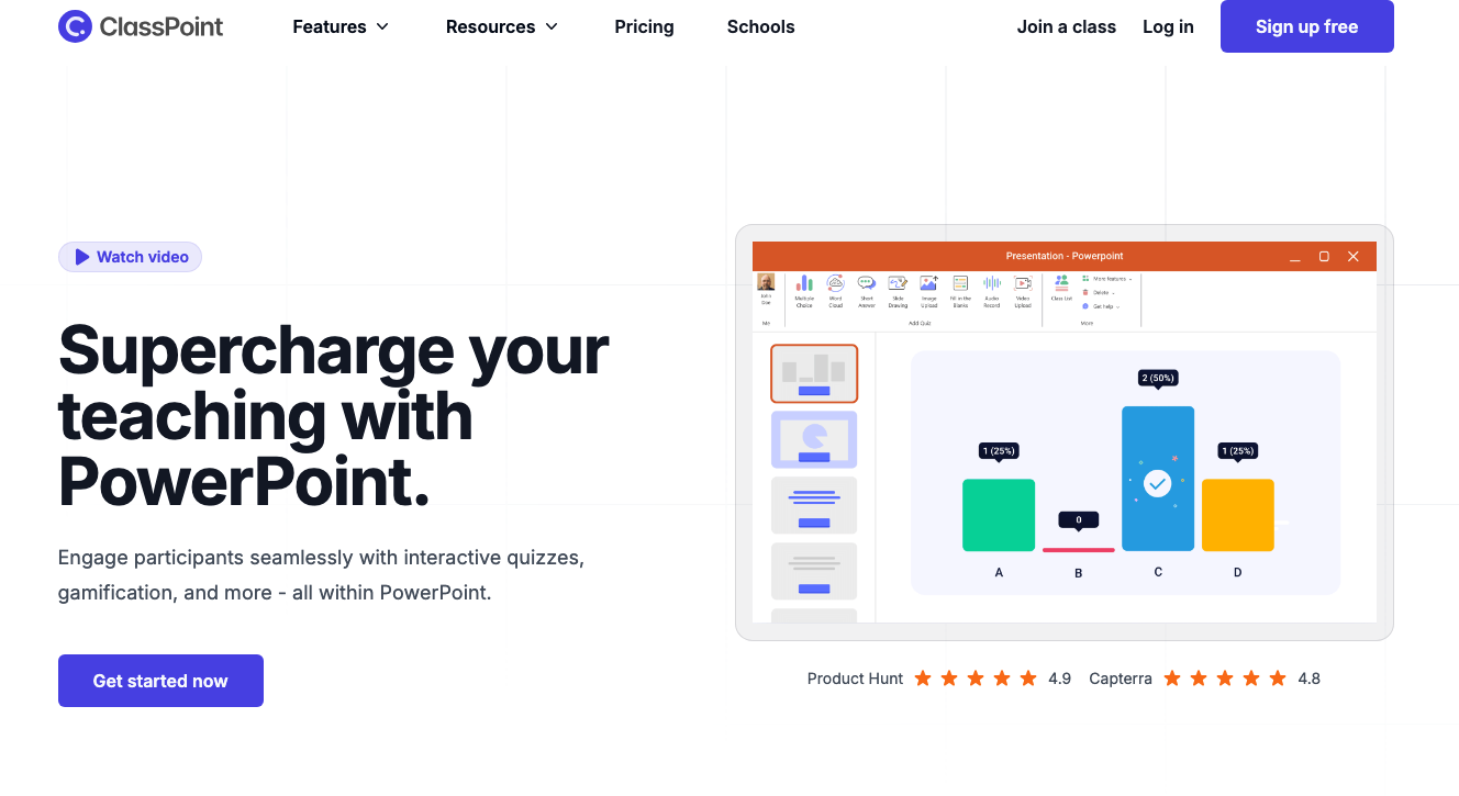 ClassPoint homepage: Supercharge your teaching with PowerPoint